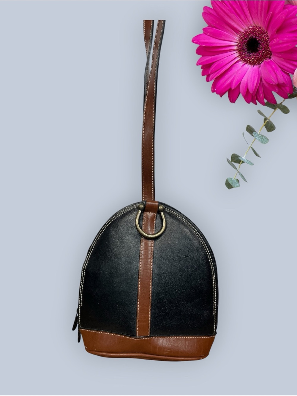 B.H. Smith faux leather crossbody or sling bag